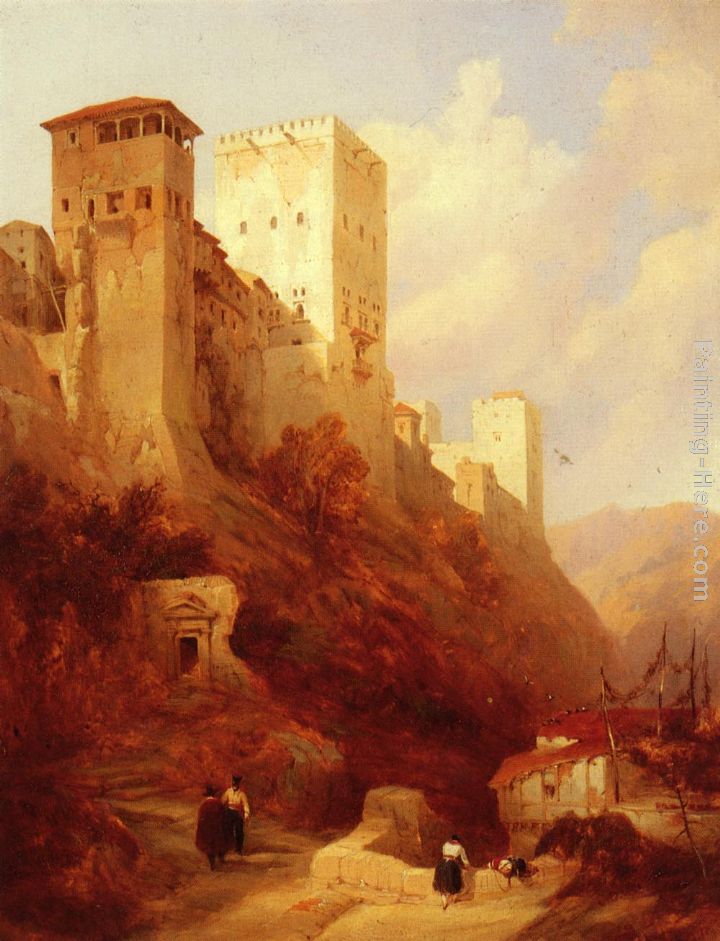 Tower Of Comaris, Alhambra, Granada painting - David Roberts Tower Of Comaris, Alhambra, Granada art painting